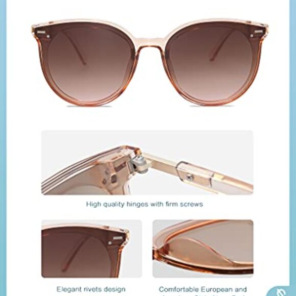 Trendy Round Retro Vintage Sunglasses Oversized Frame Y2K Chic Sunnies main image 4